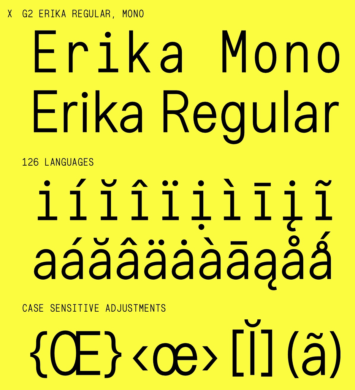 Beispiel einer G2 Erika Regular-Schriftart