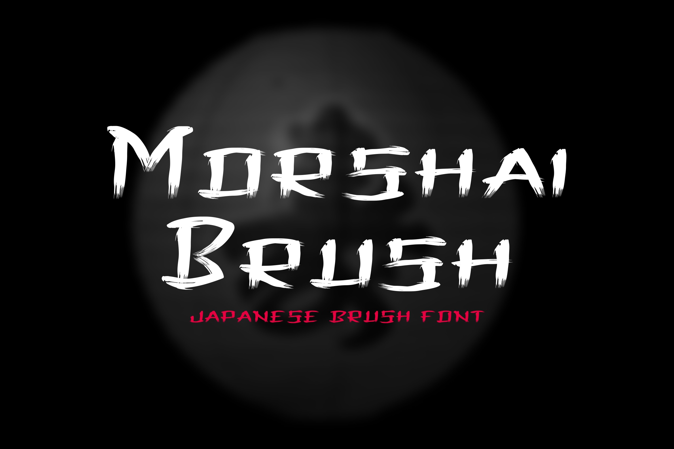Beispiel einer Morshai Brush-Schriftart