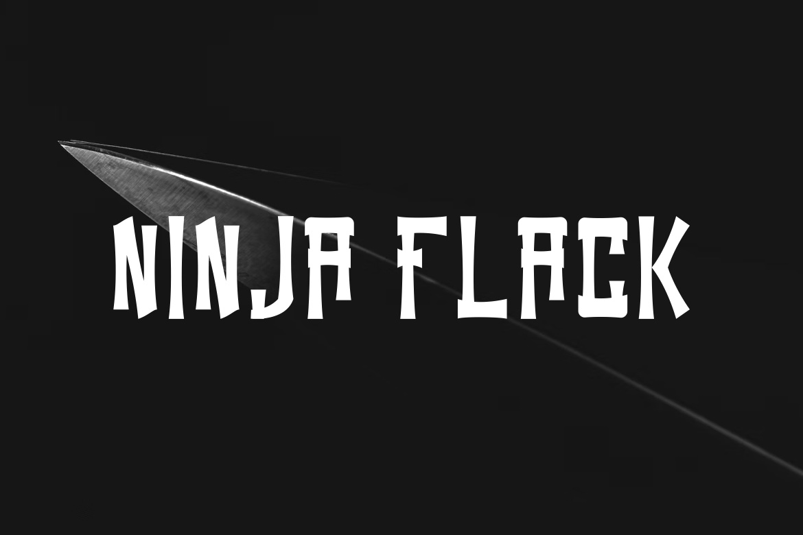 Beispiel einer Ninja Flack-Schriftart