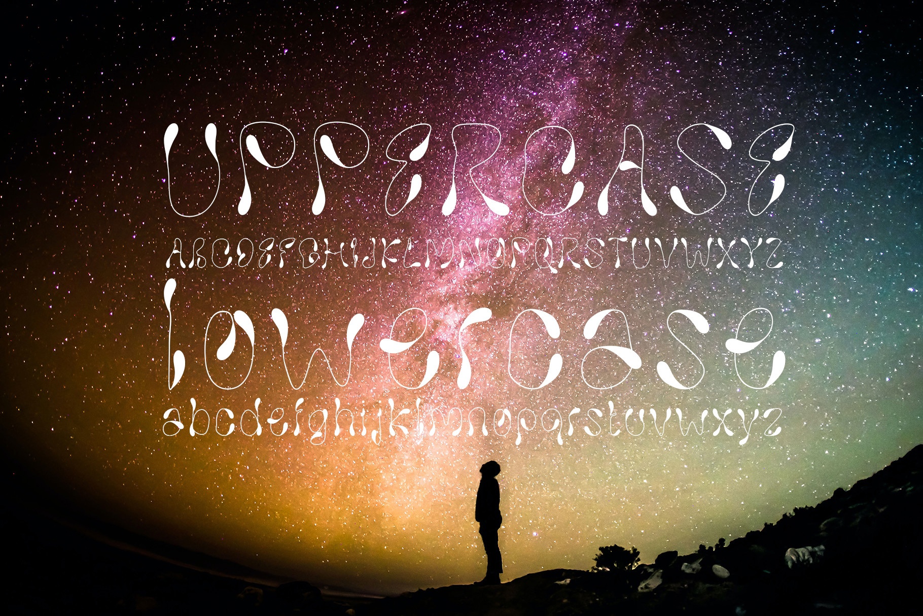 Beispiel einer Liquid Alien Regular-Schriftart