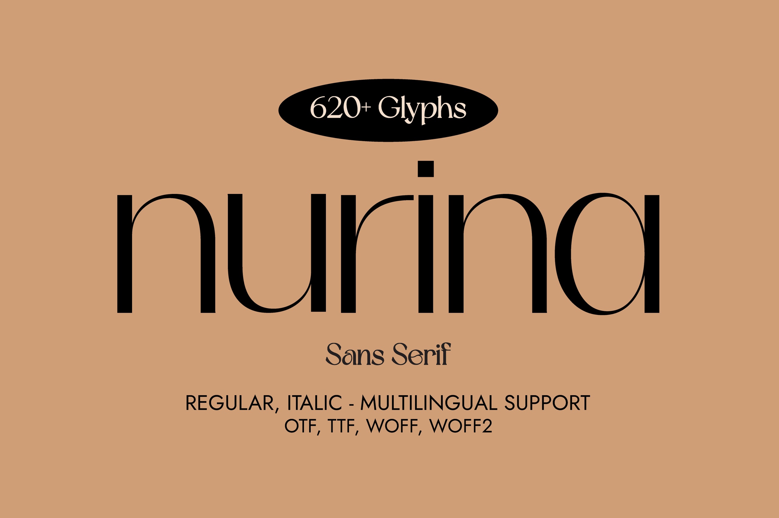 Beispiel einer Nurina-Schriftart