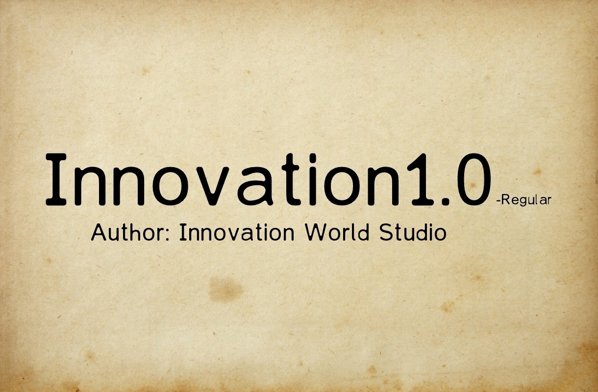 Beispiel einer Innovation1.0-Schriftart