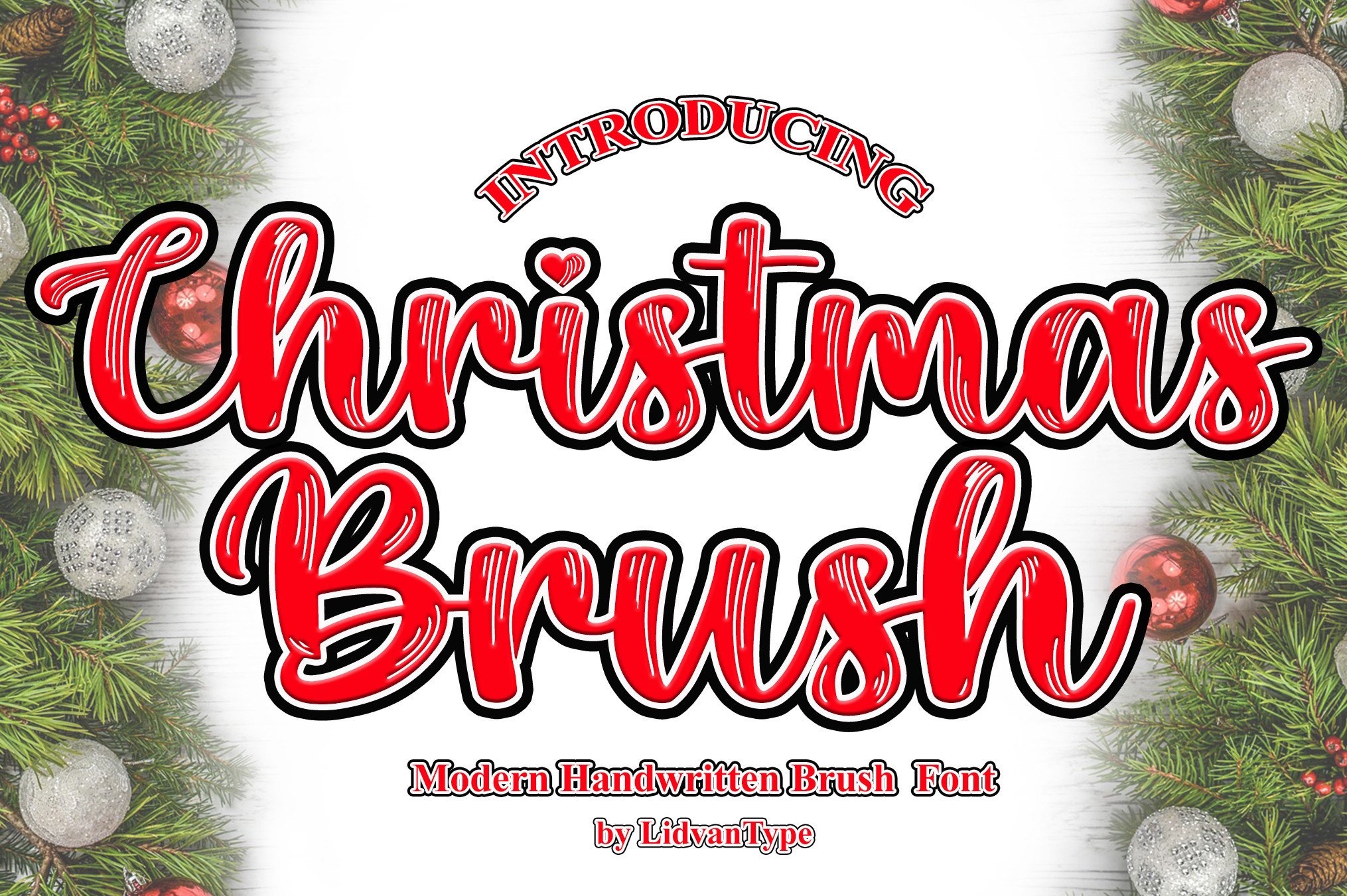 Beispiel einer Christmas Brush-Schriftart