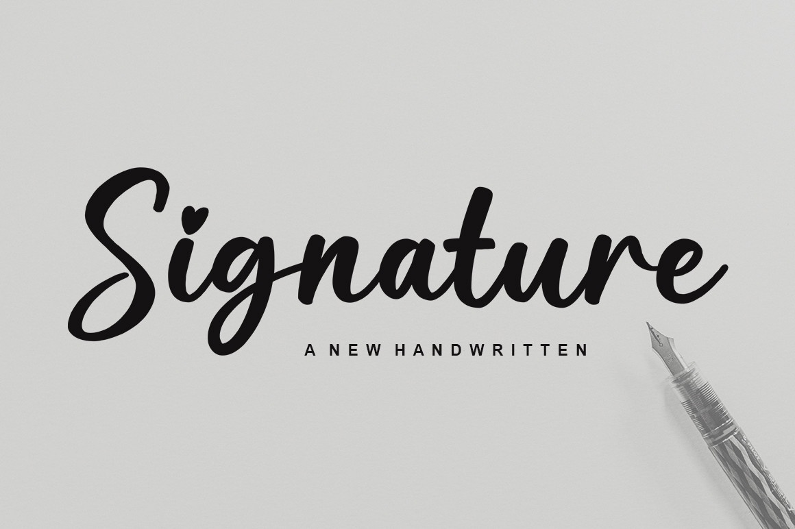 Beispiel einer Signature-Schriftart