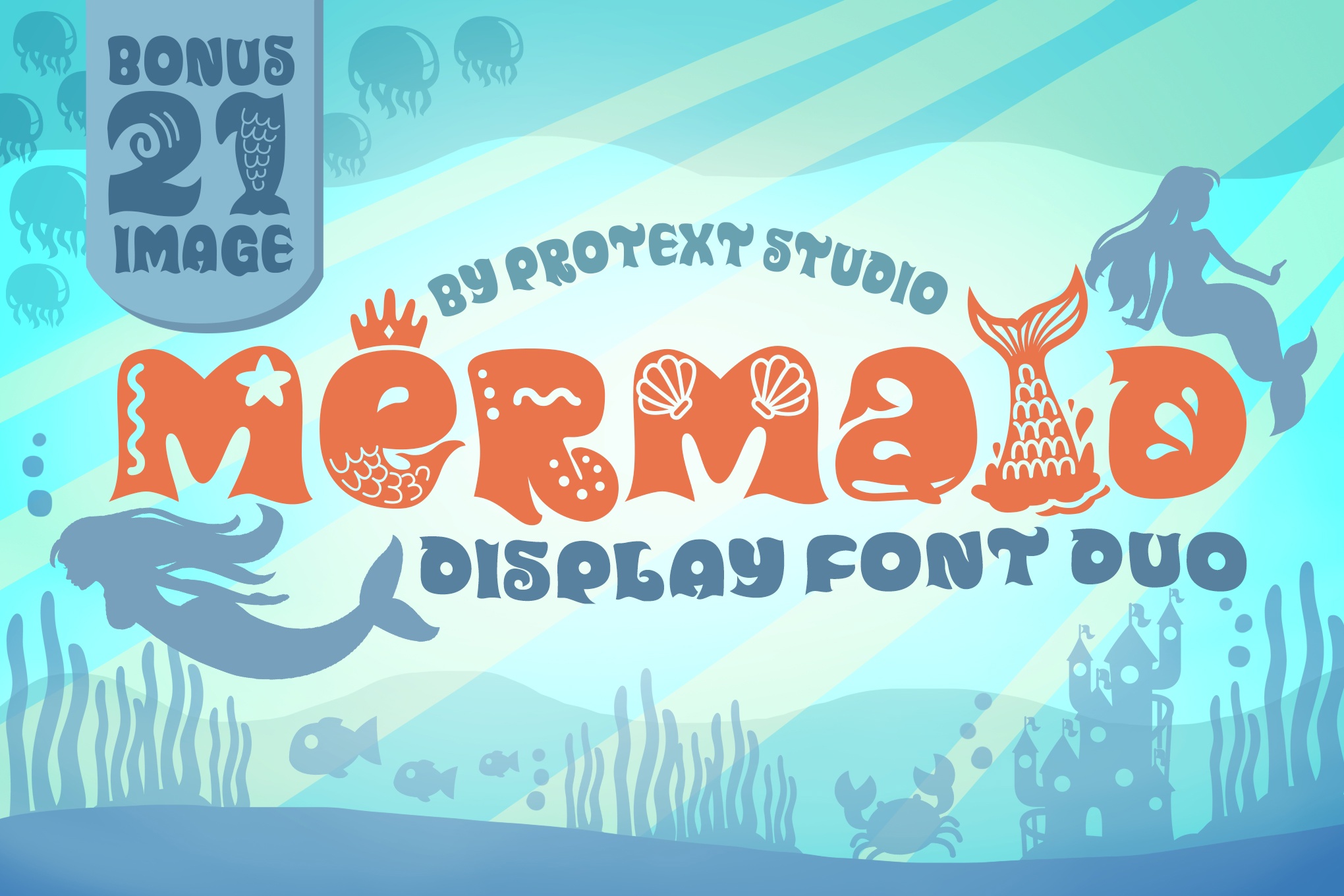 Beispiel einer Mermaid Regular-Schriftart