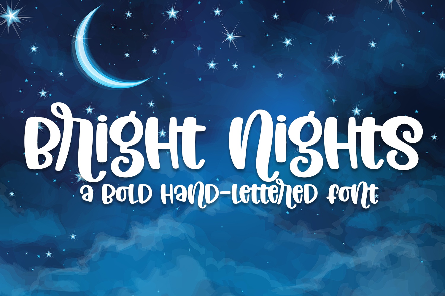 Beispiel einer Bright Nights-Schriftart