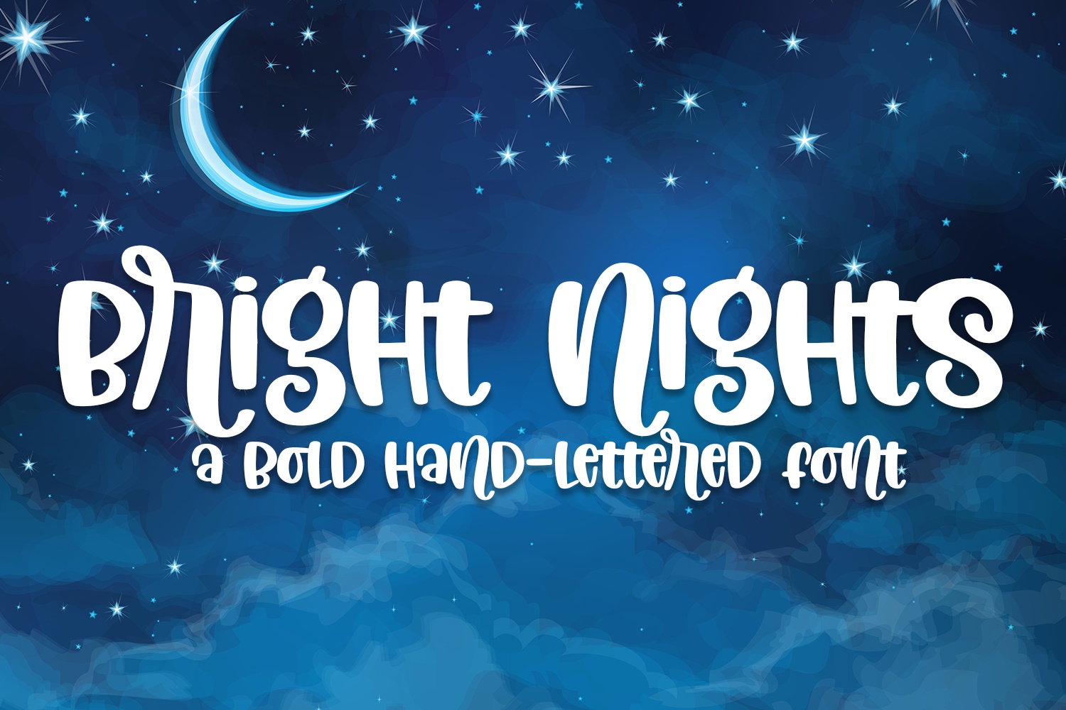 Beispiel einer Bright Nights Regular-Schriftart