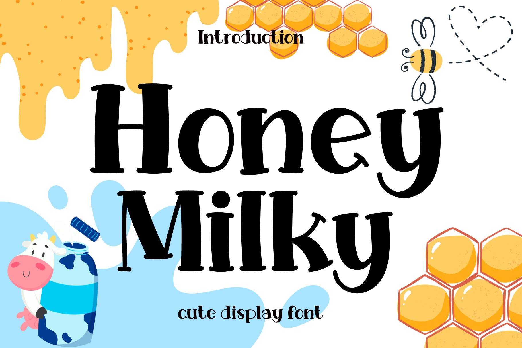 Beispiel einer Honey Milky-Schriftart