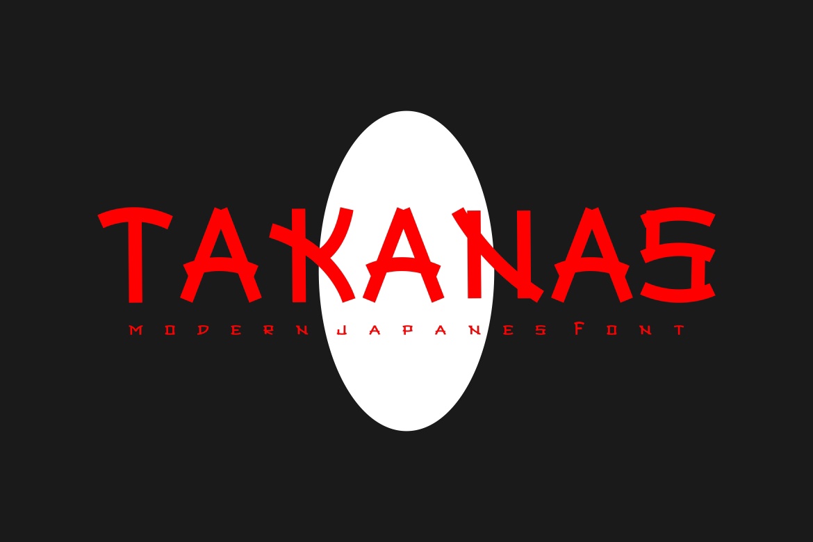 Beispiel einer Takanas Regular-Schriftart