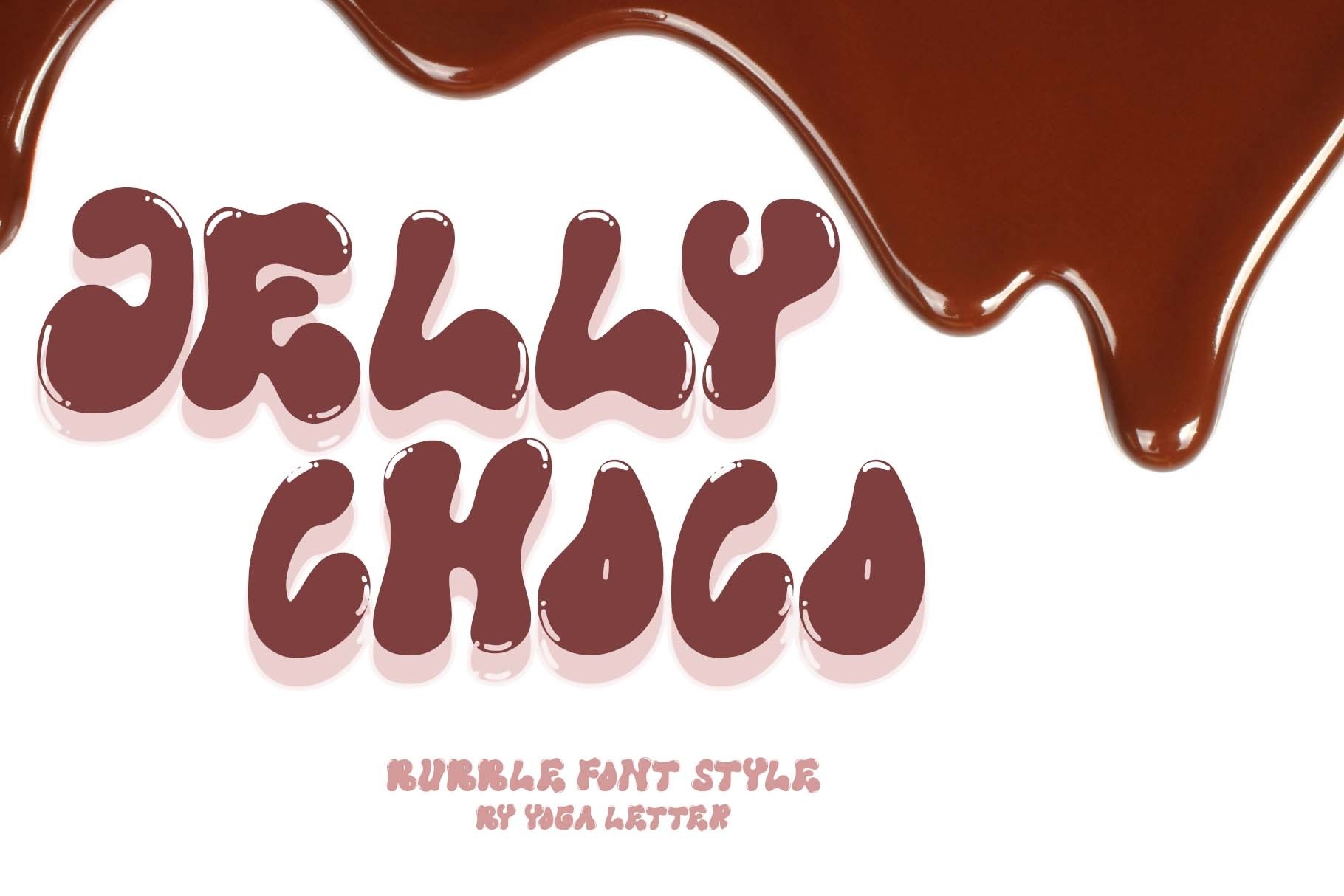 Beispiel einer Jelly Choco Regular-Schriftart