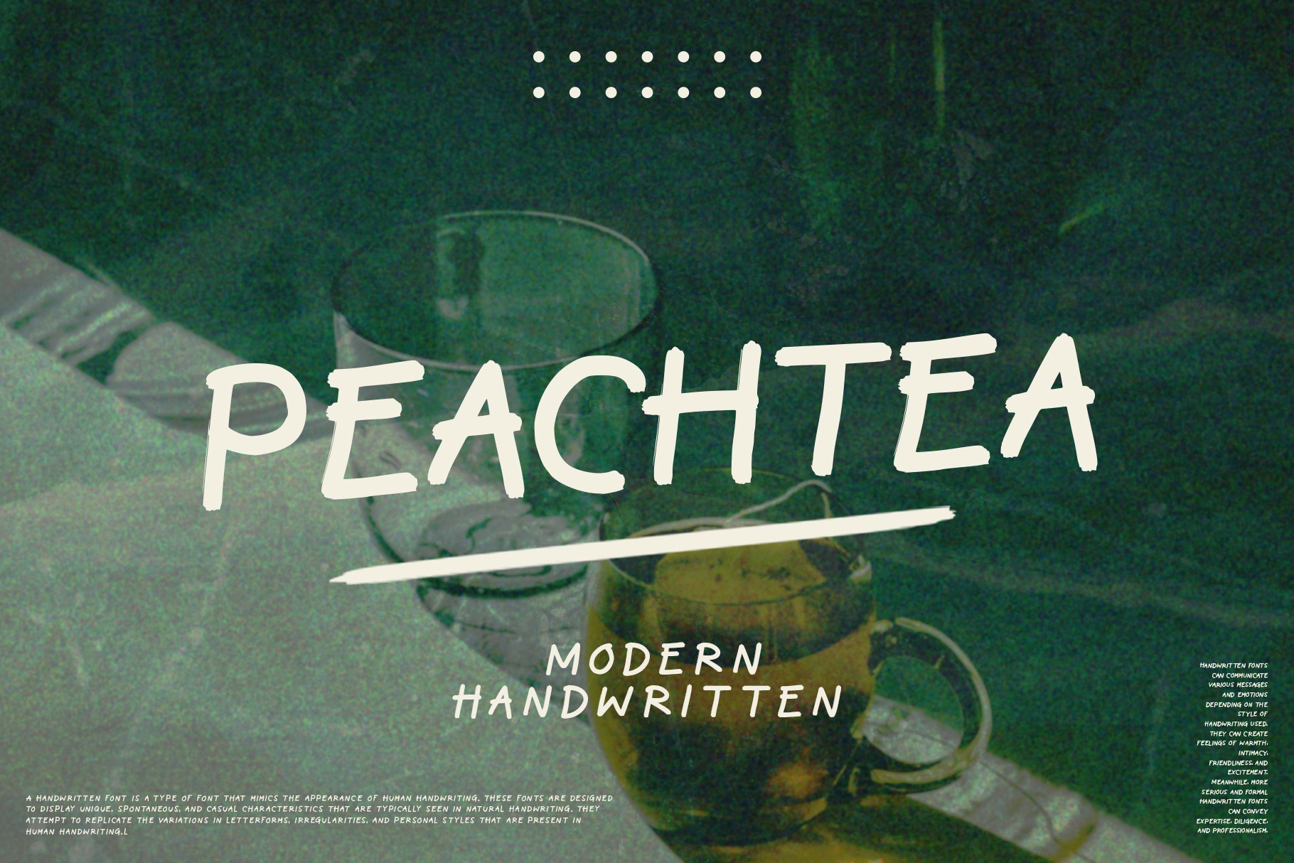 Beispiel einer Peachtea-Schriftart