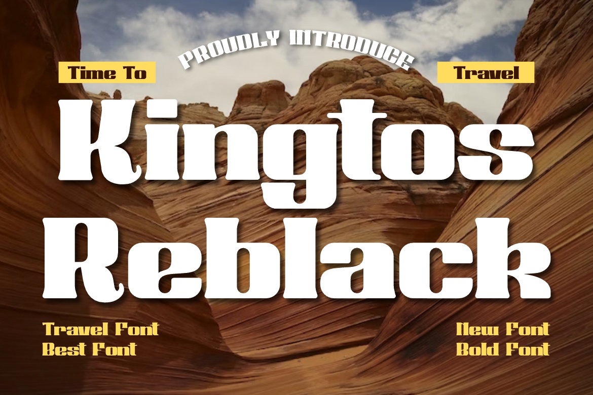 Beispiel einer Kingtos Reblack-Schriftart