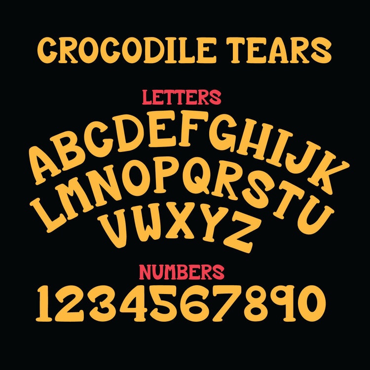 Beispiel einer KC Crocodile Tears Regular-Schriftart