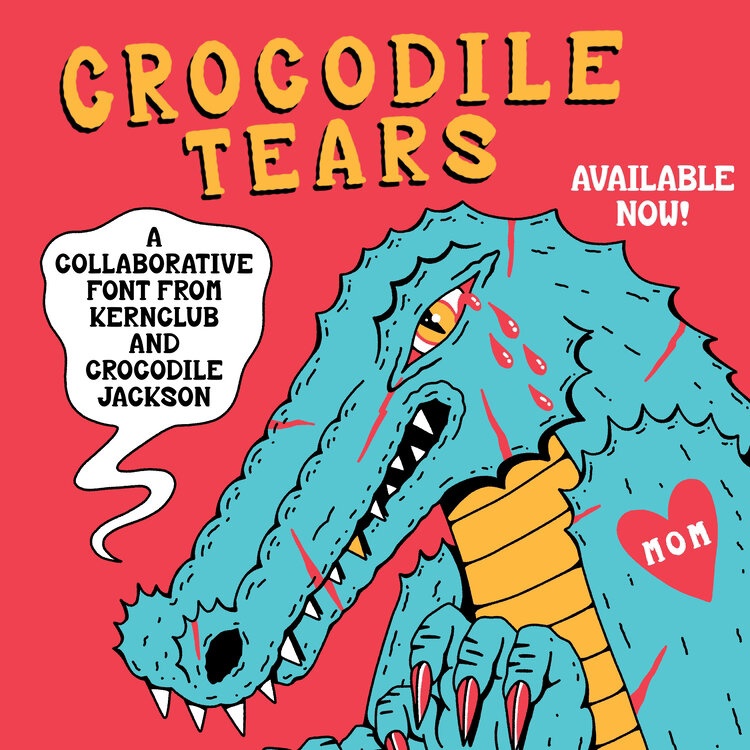 Beispiel einer KC Crocodile Tears-Schriftart