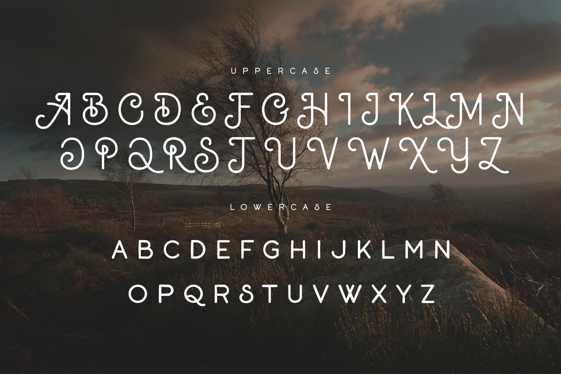 Beispiel einer Hinterland Regular-Schriftart