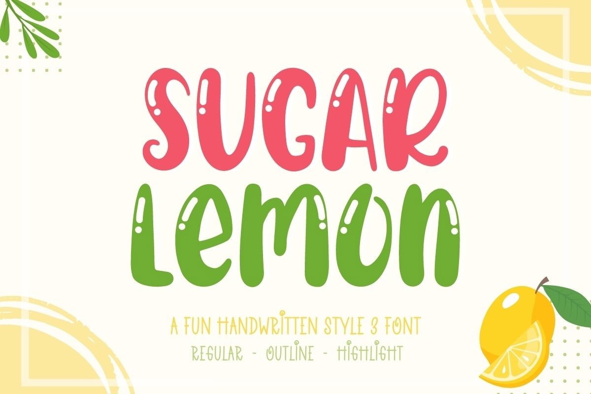 Beispiel einer Sugar Lemon-Schriftart