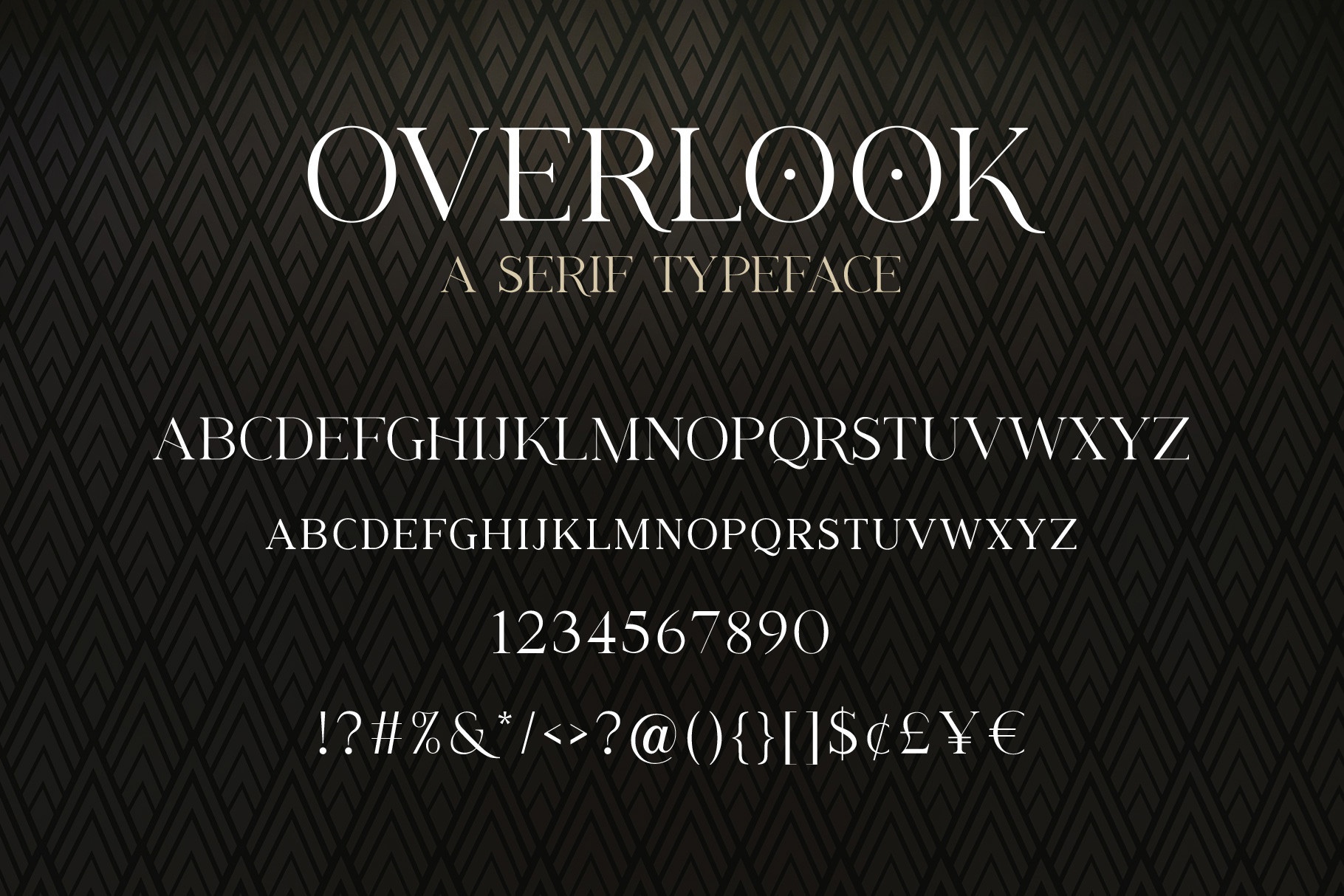 Beispiel einer Overlook Regular-Schriftart