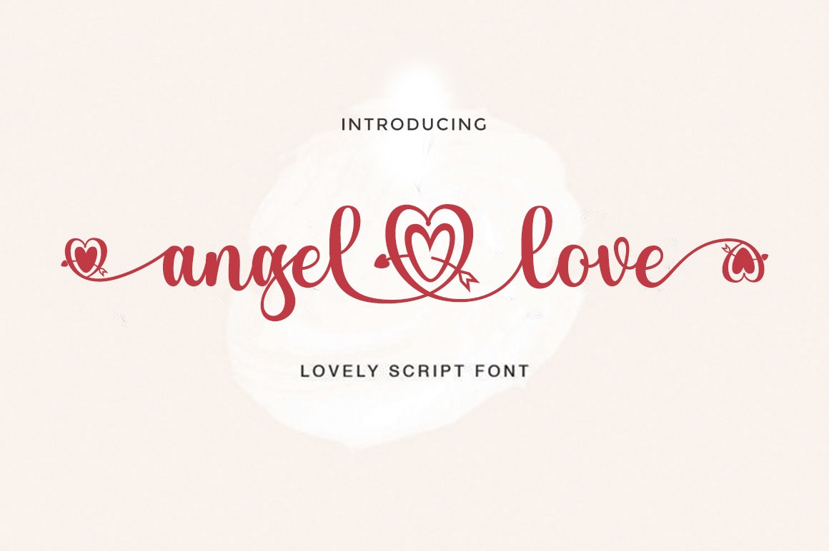 Beispiel einer Angel Love Regular-Schriftart