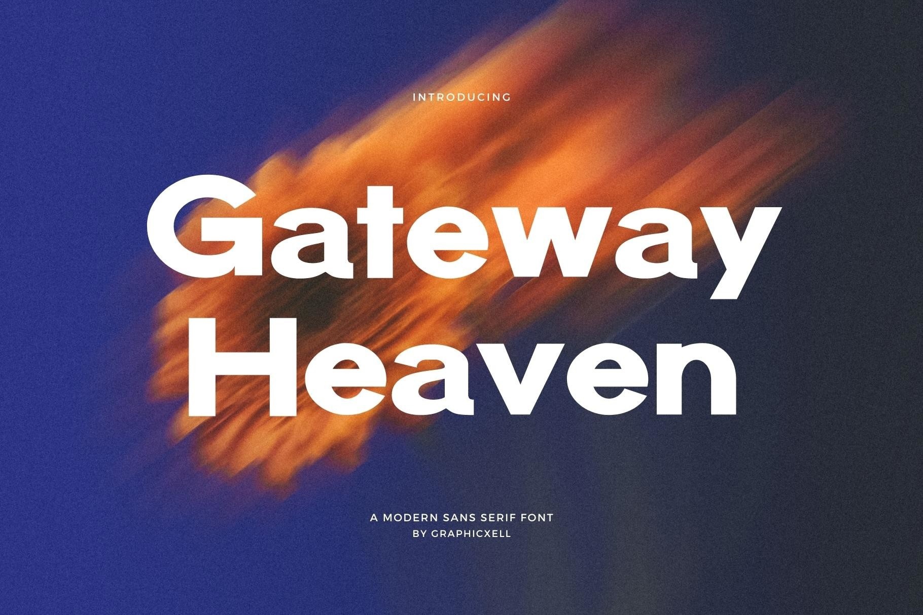 Beispiel einer Gateway Heaven Regular-Schriftart