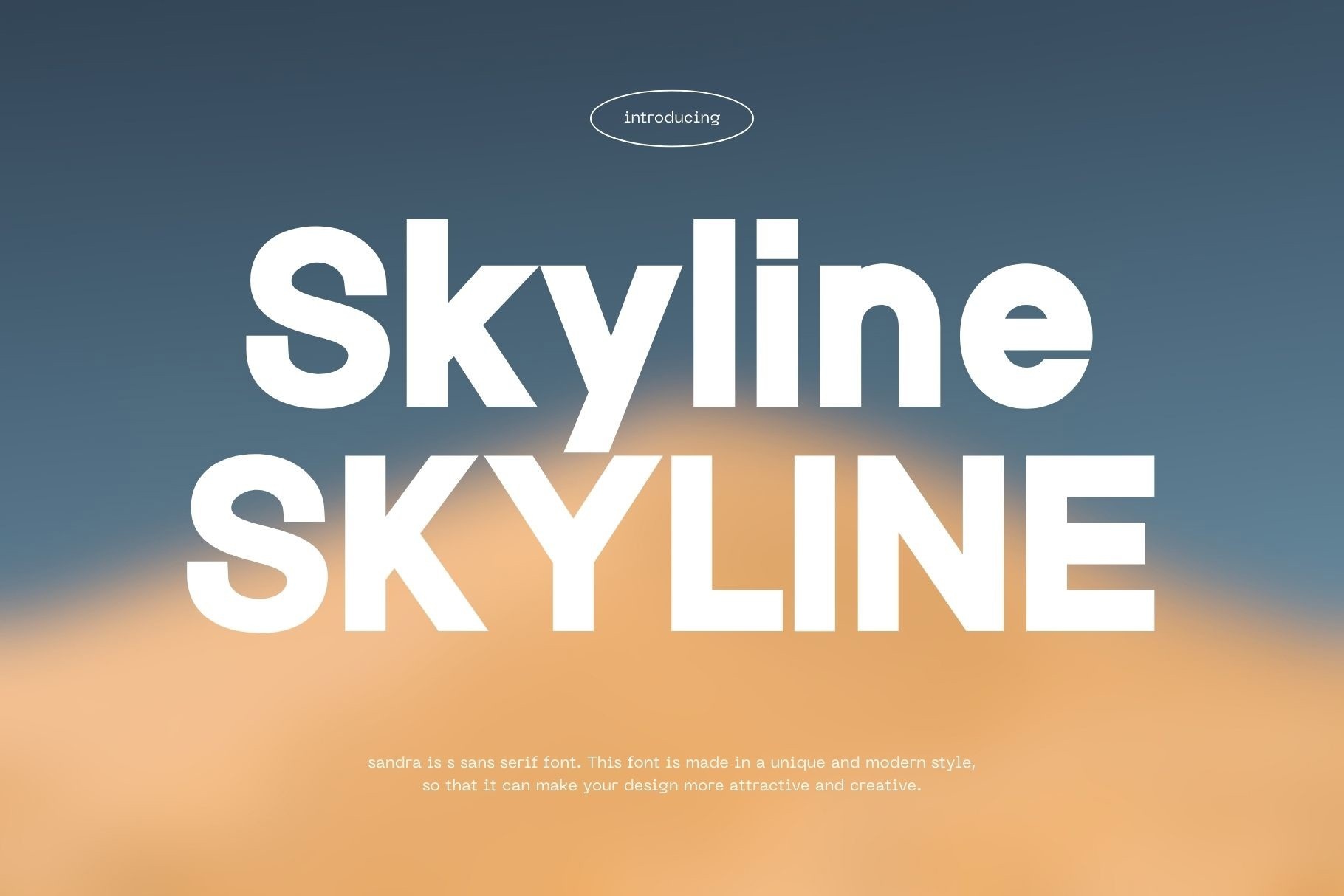 Beispiel einer Skyline-Schriftart
