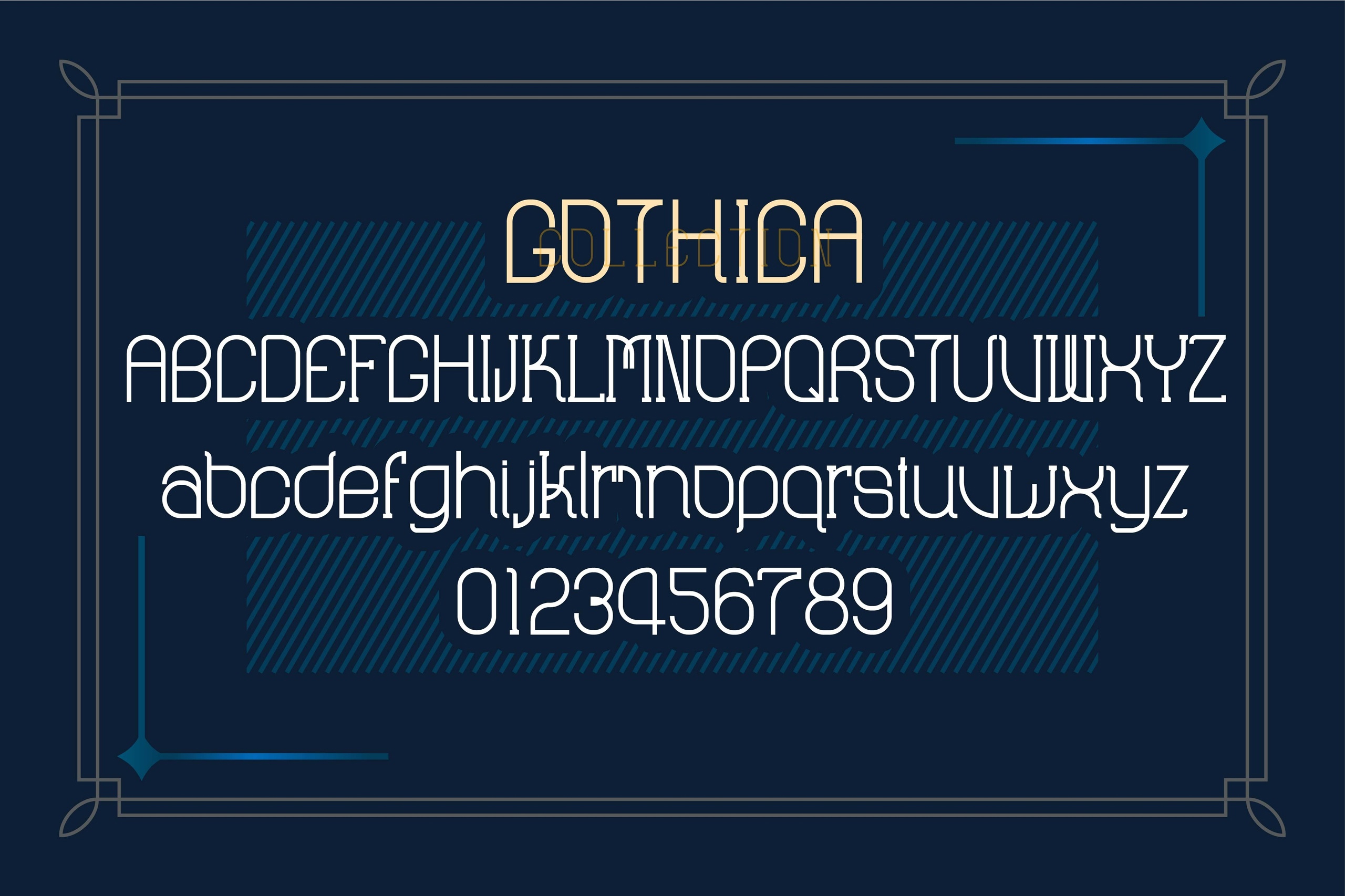 Beispiel einer Gothica Regular-Schriftart