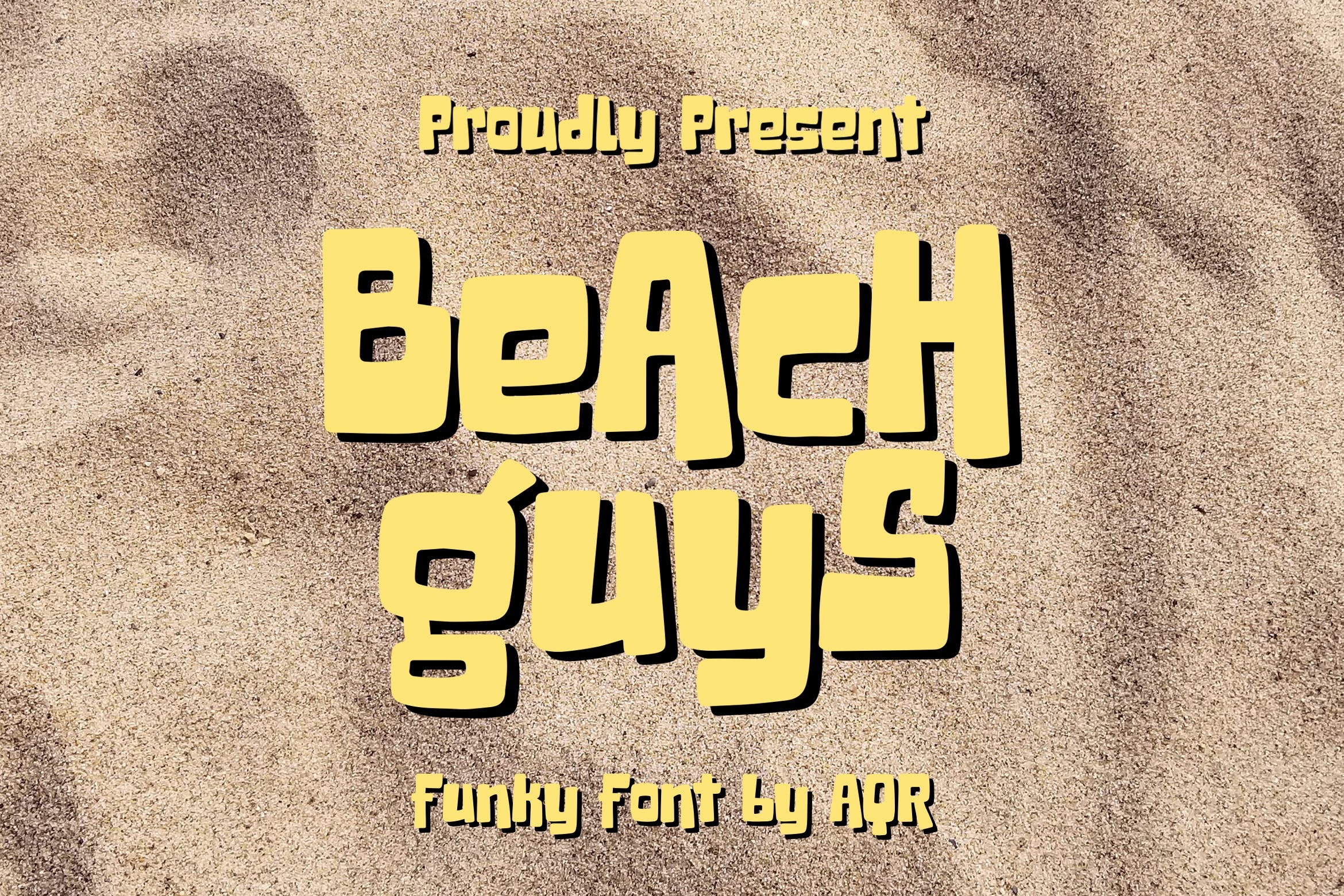 Beispiel einer Beach Guys-Schriftart
