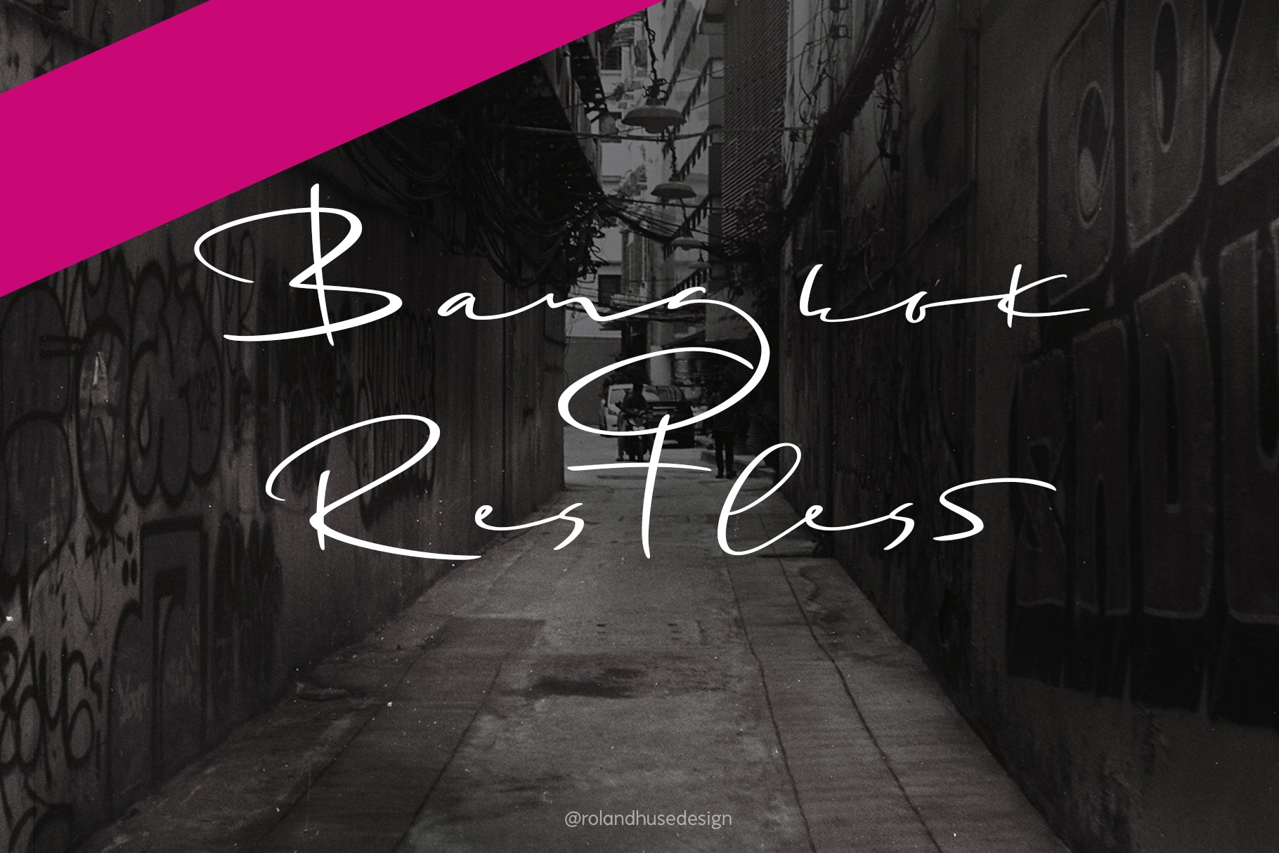 Beispiel einer Bangkok Restless Regular-Schriftart