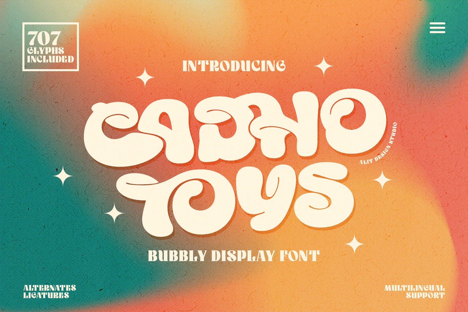 Beispiel einer Cadho Toys-Schriftart