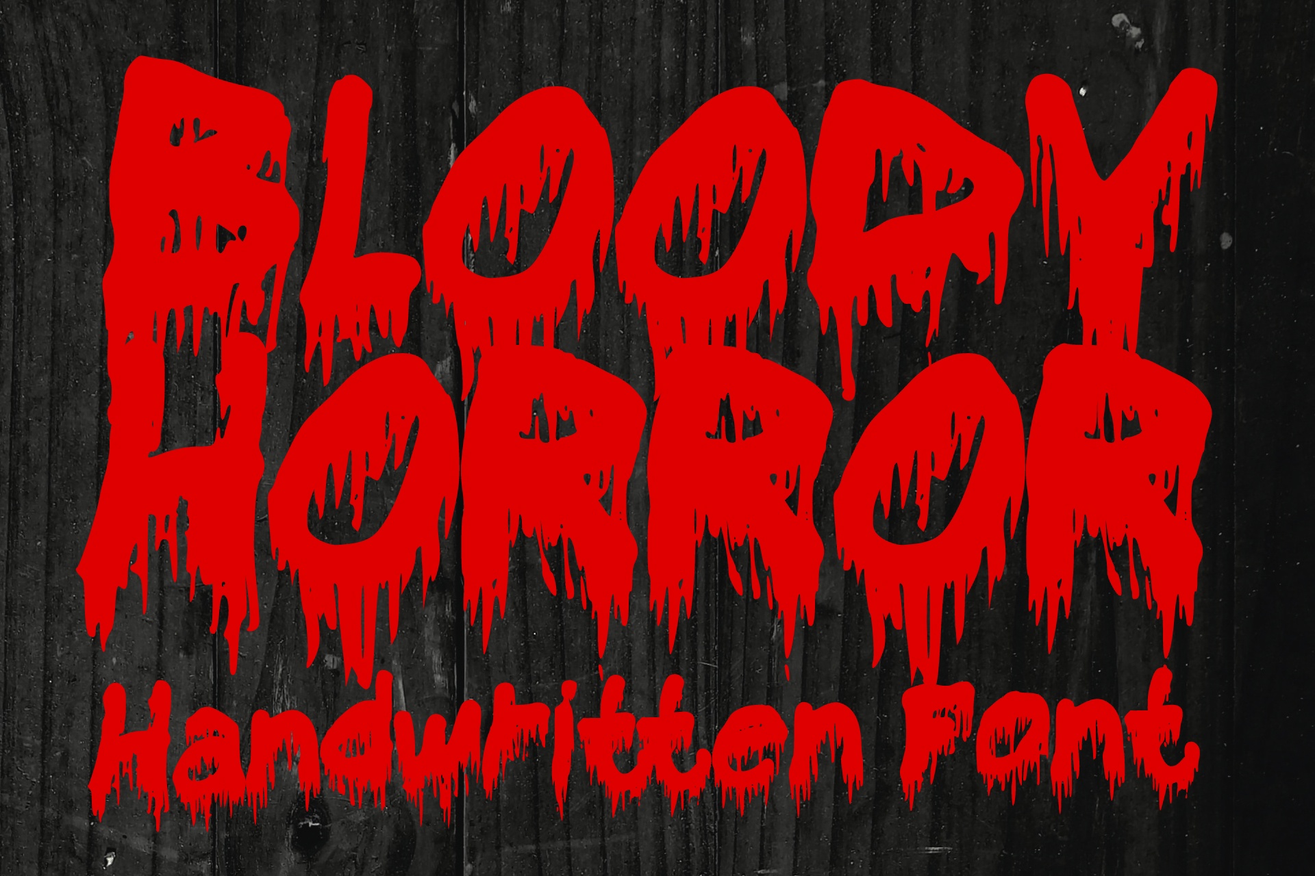 Beispiel einer Bloody Horror Regular-Schriftart