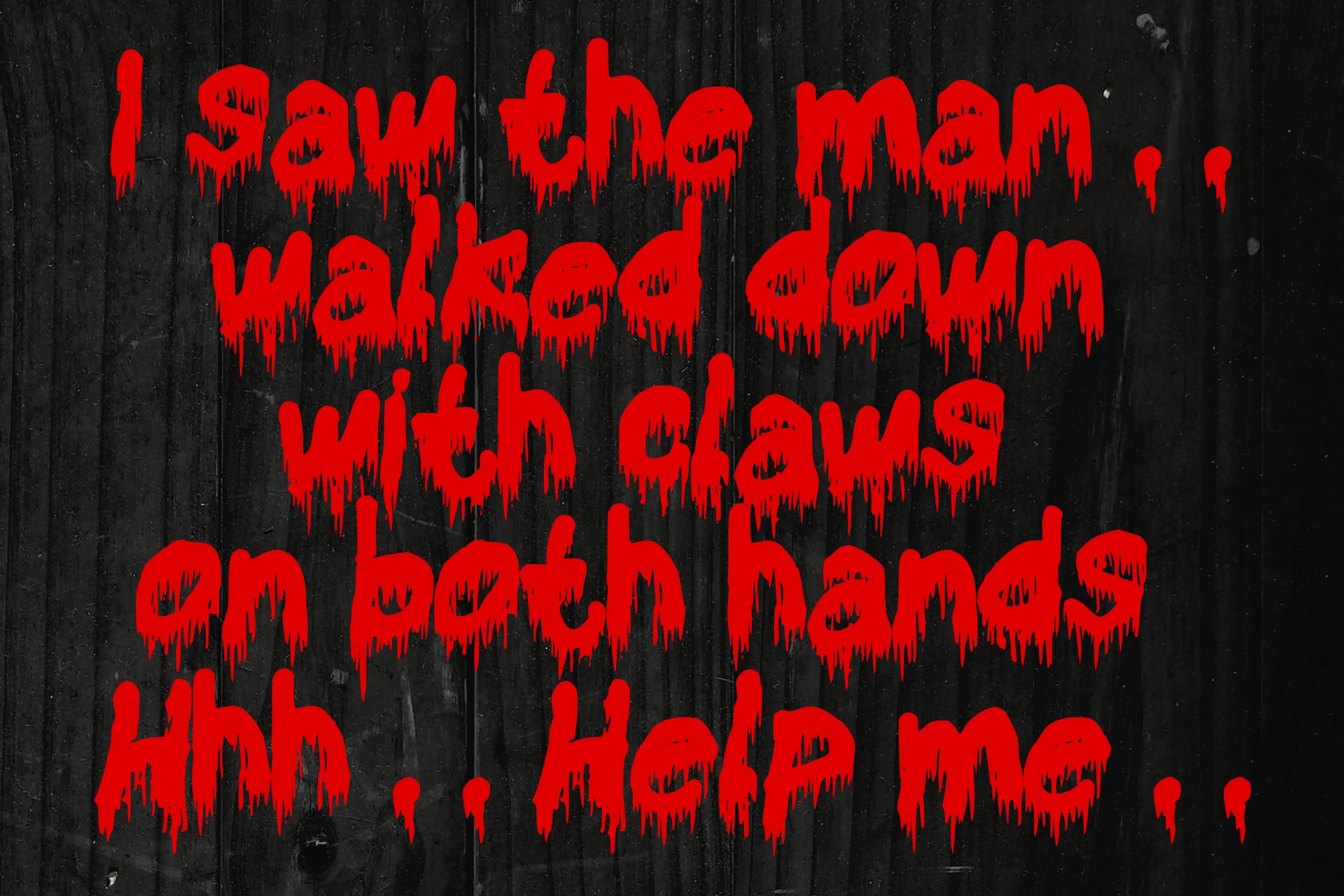 Beispiel einer Bloody Horror Regular-Schriftart