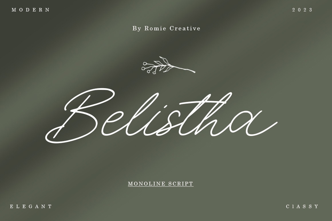 Beispiel einer Belistha Regular-Schriftart