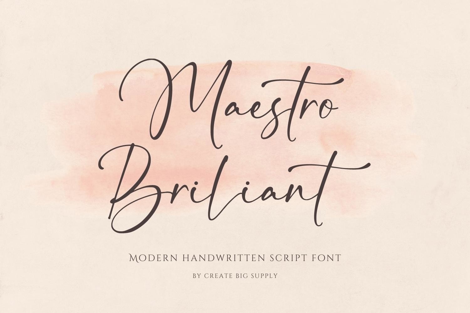 Beispiel einer Maestro Brilliant Regular-Schriftart