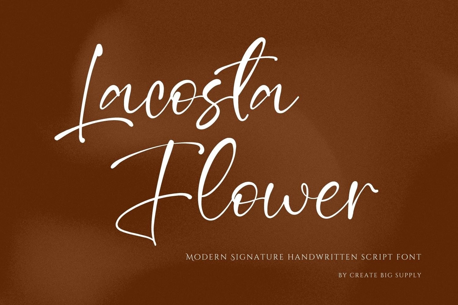 Beispiel einer Lacosta Flower-Schriftart