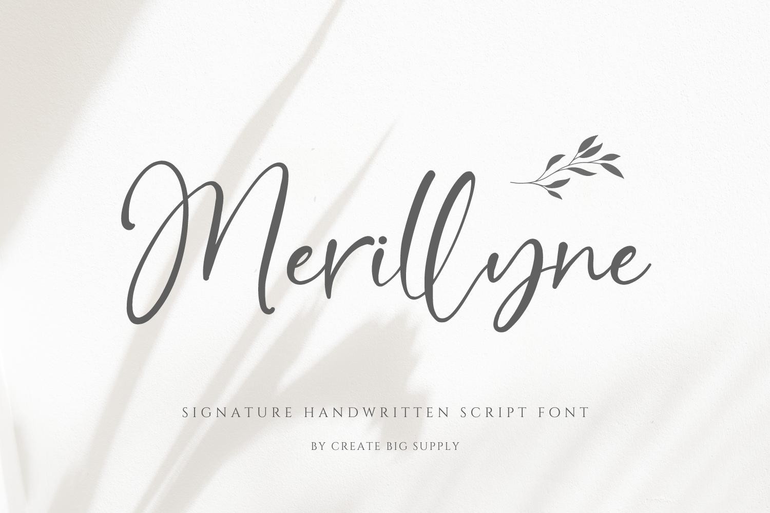 Beispiel einer Merillyne Regular-Schriftart