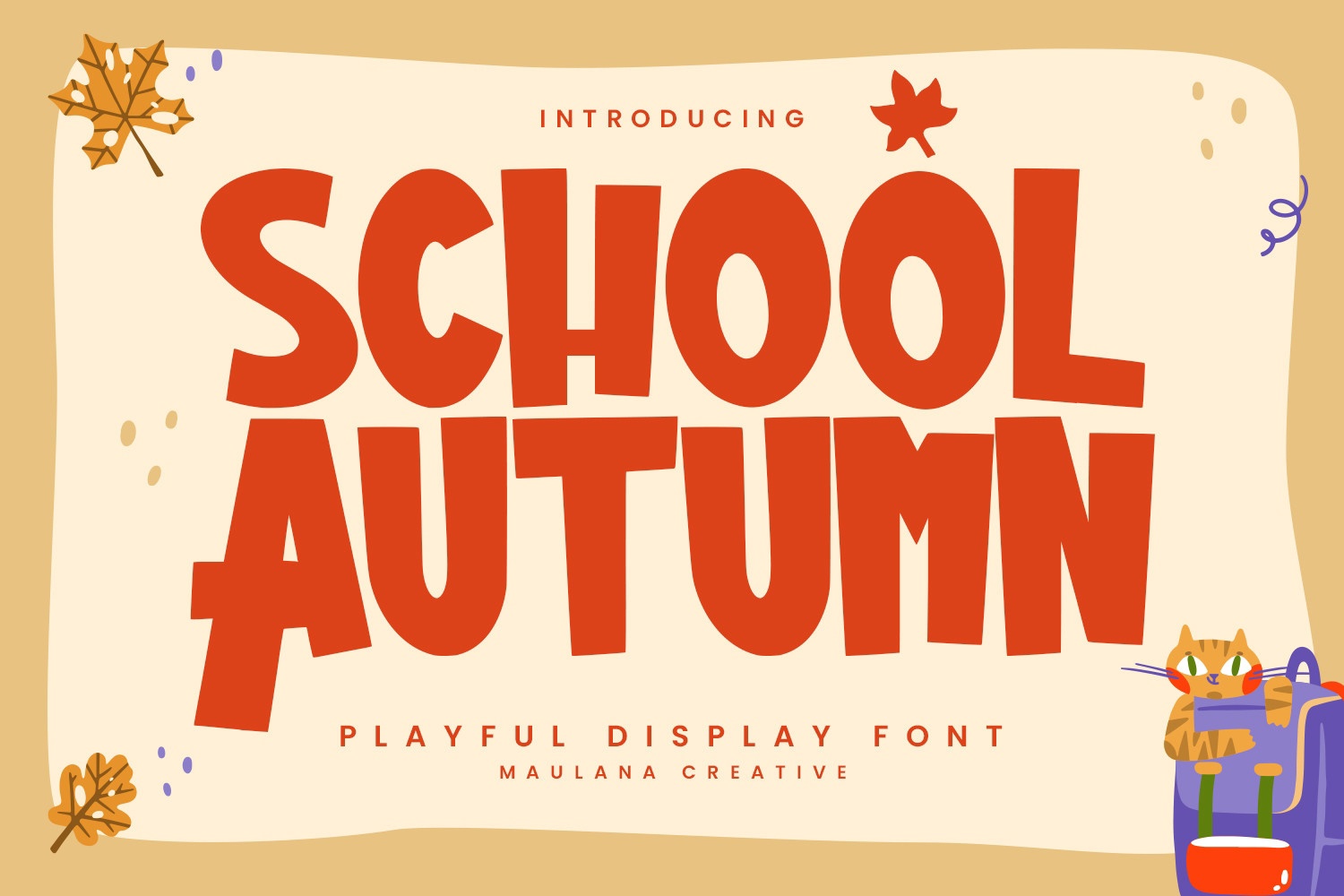 Beispiel einer Autumn School-Schriftart