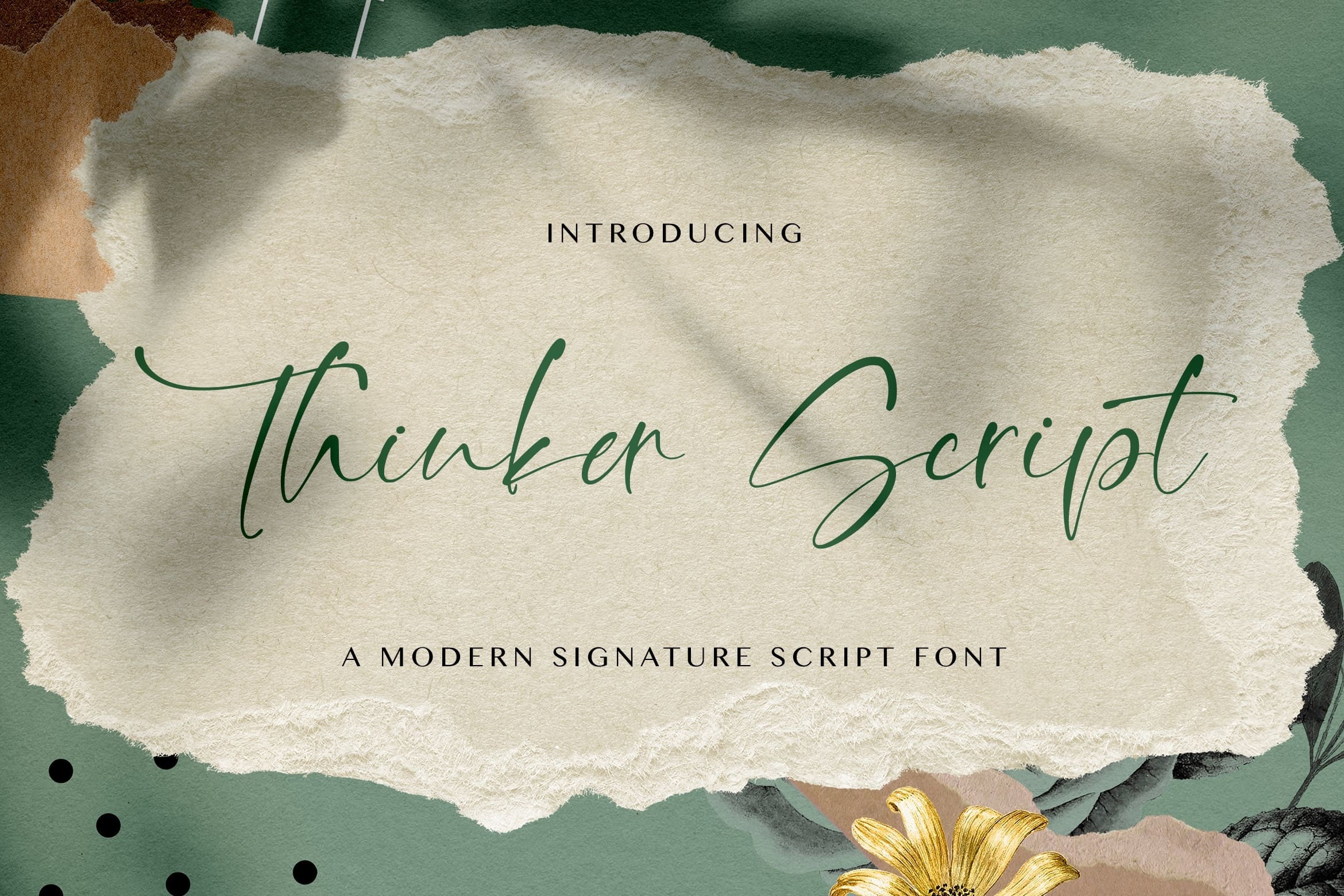 Beispiel einer Thinker Script Regular-Schriftart