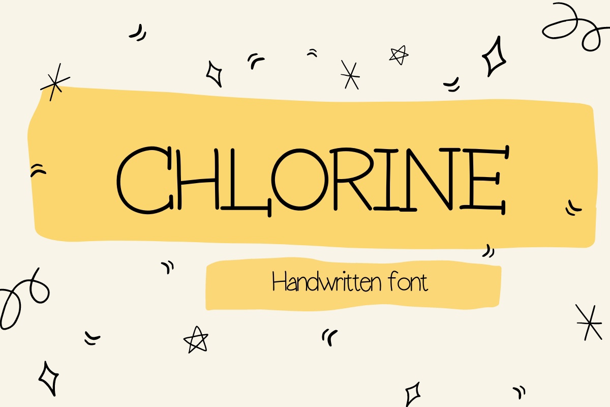 Beispiel einer Chlorine Regular-Schriftart