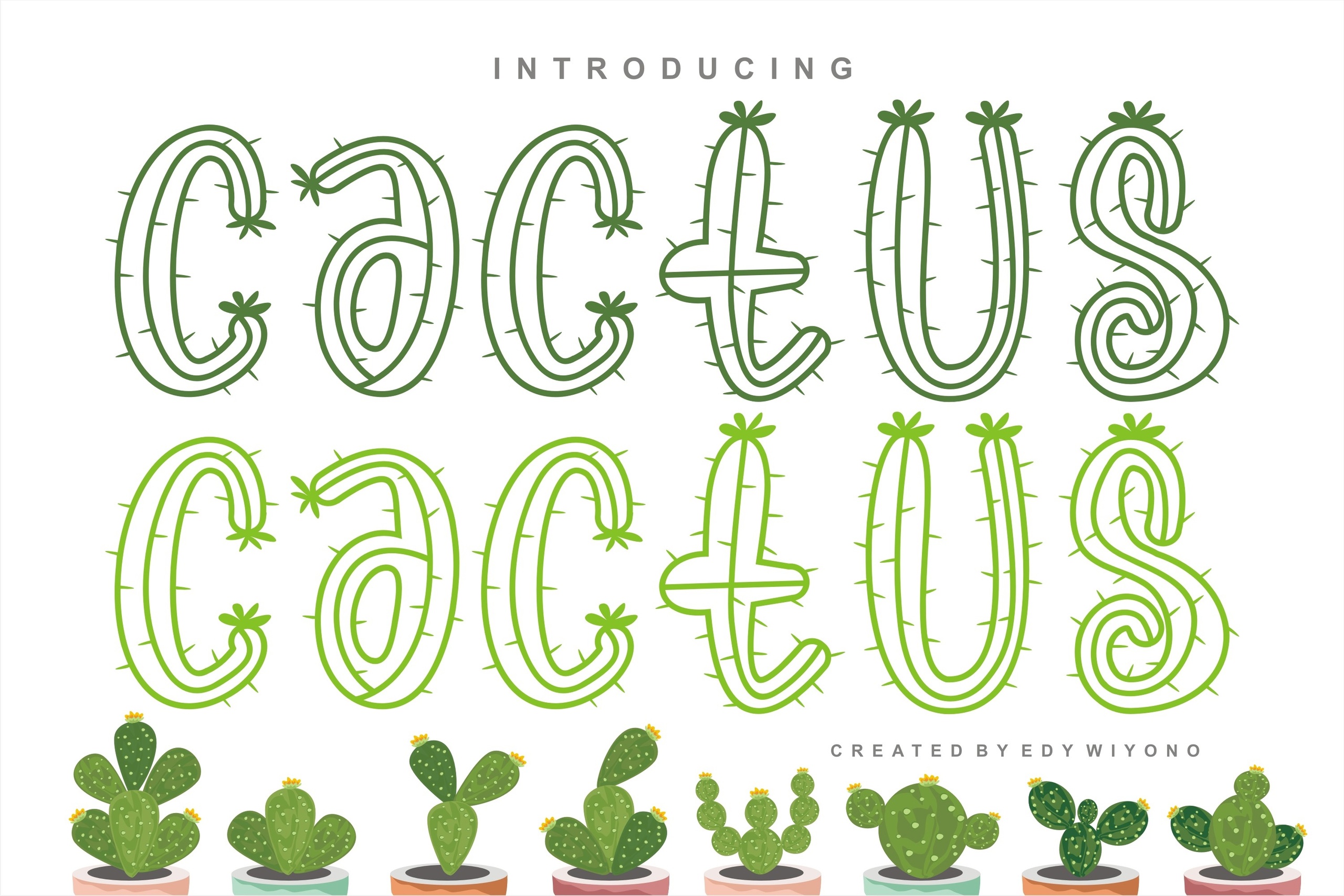 Beispiel einer Cactus Plants Regular-Schriftart