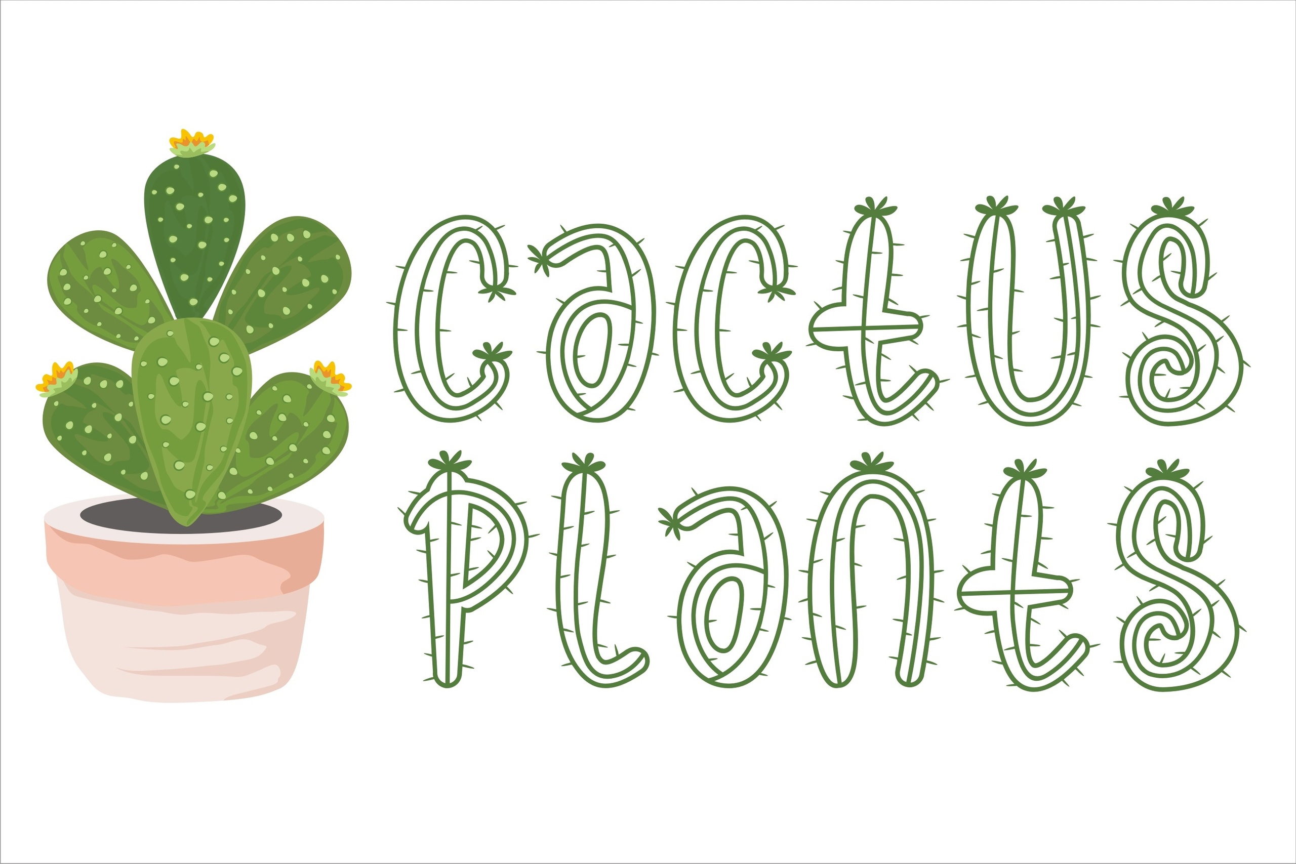 Beispiel einer Cactus Plants Regular-Schriftart