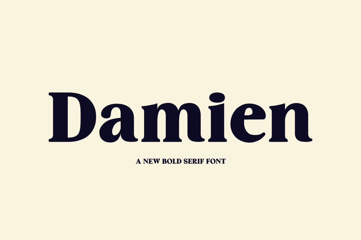 Beispiel einer Damien Regular-Schriftart