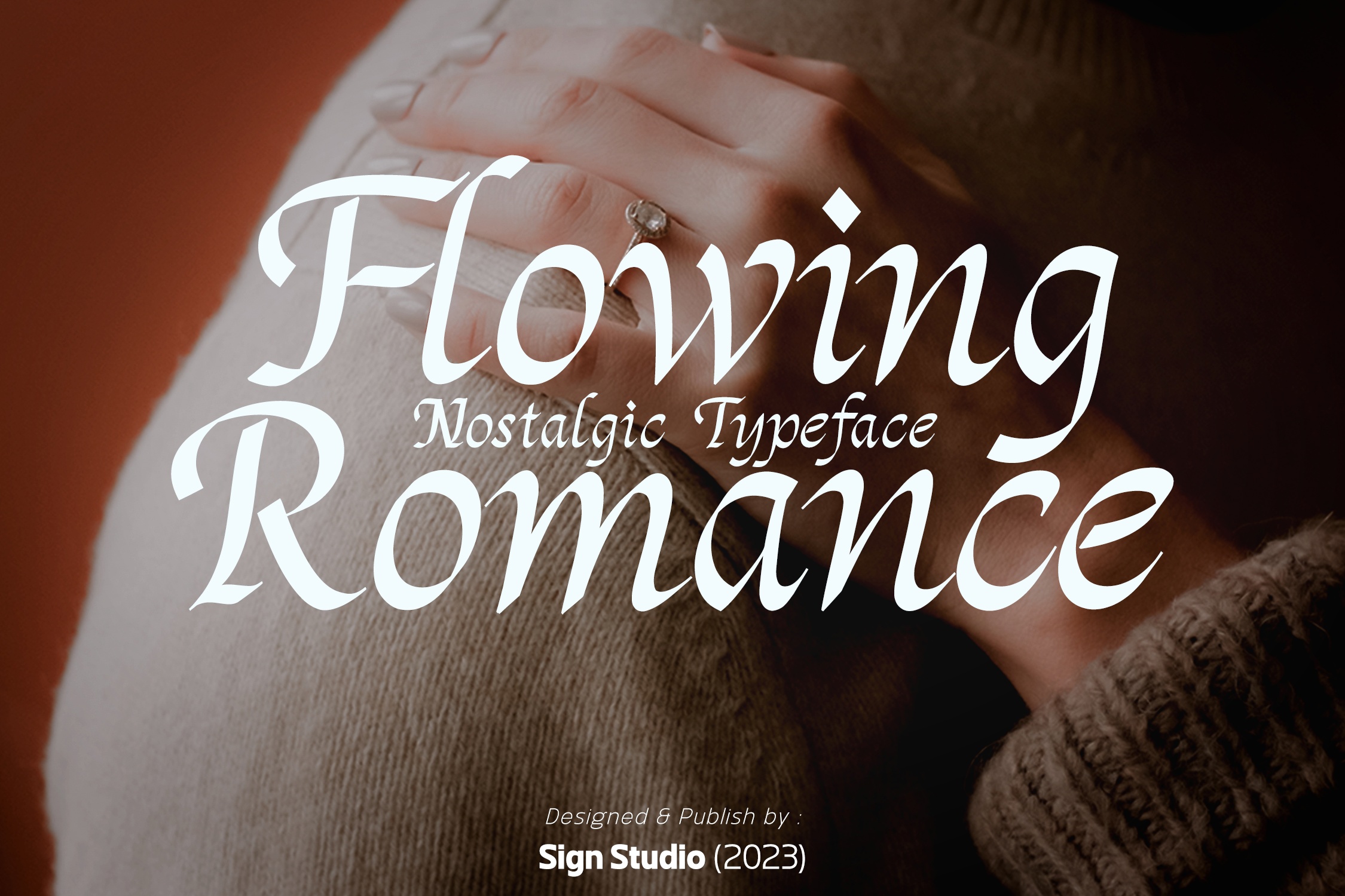 Beispiel einer Flowing Romance Italic-Schriftart