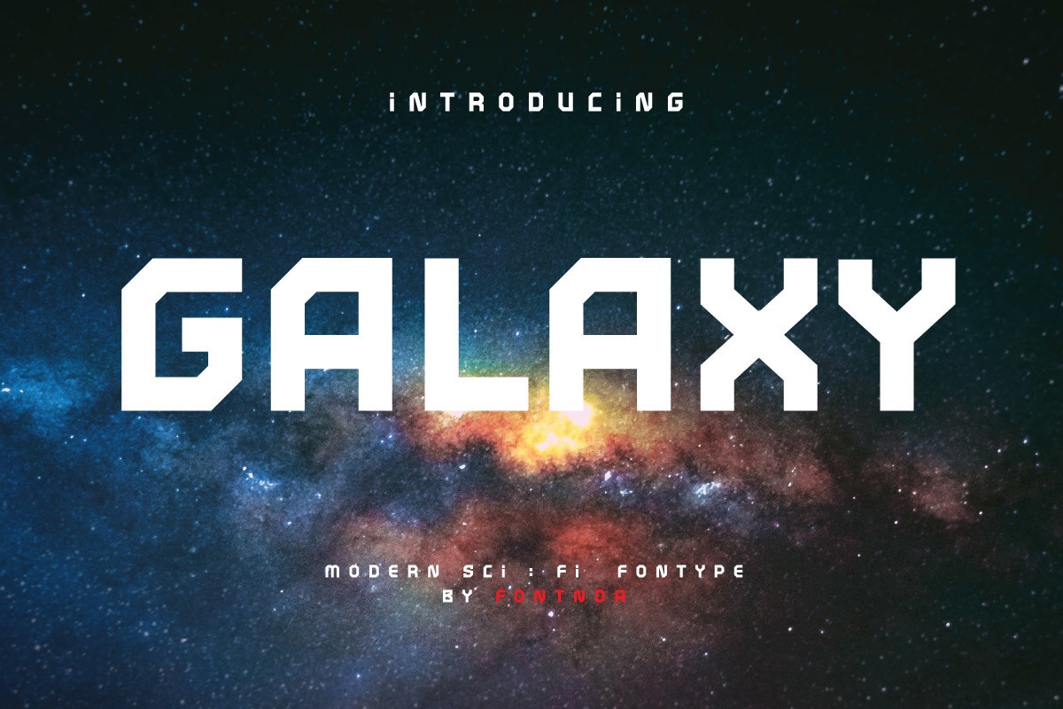 Beispiel einer Galaxy Regular-Schriftart