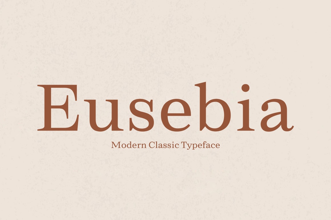 Beispiel einer Eusebia-Schriftart