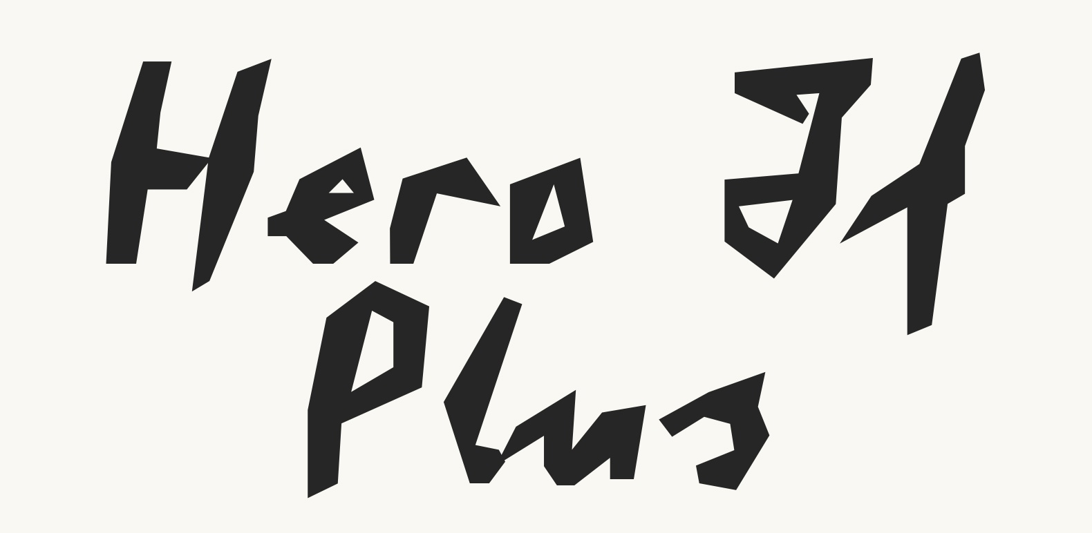 Beispiel einer Hero If Plus Regular-Schriftart