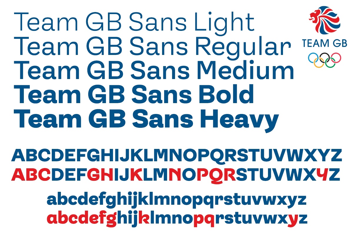 Beispiel einer Team GB Sans Bold-Schriftart