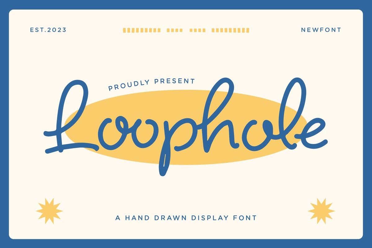 Beispiel einer Loophole-Schriftart