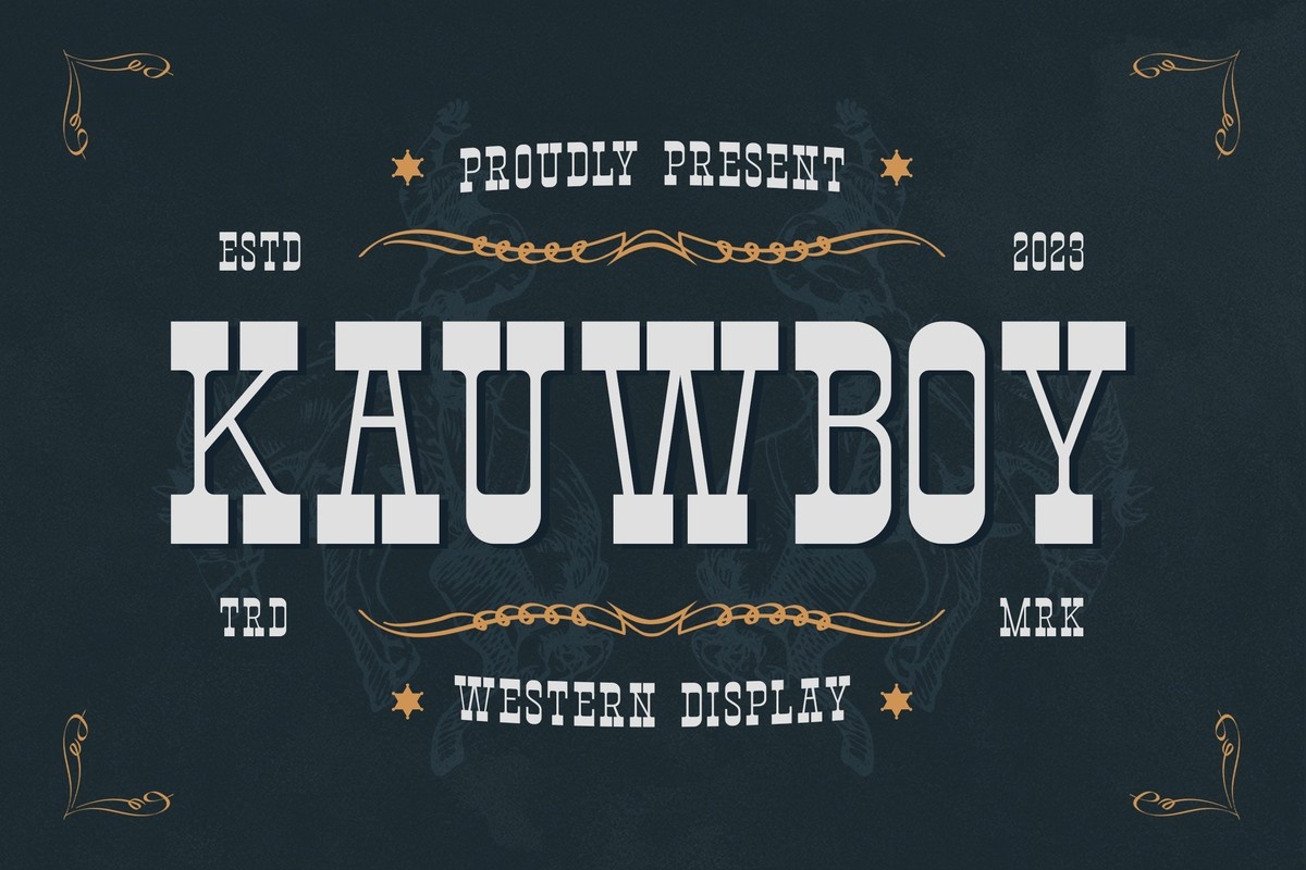 Beispiel einer Kauwboy Regular-Schriftart