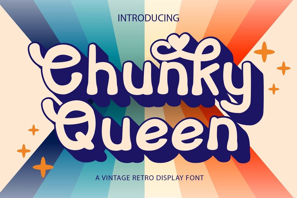 Beispiel einer Chunky Queen-Schriftart