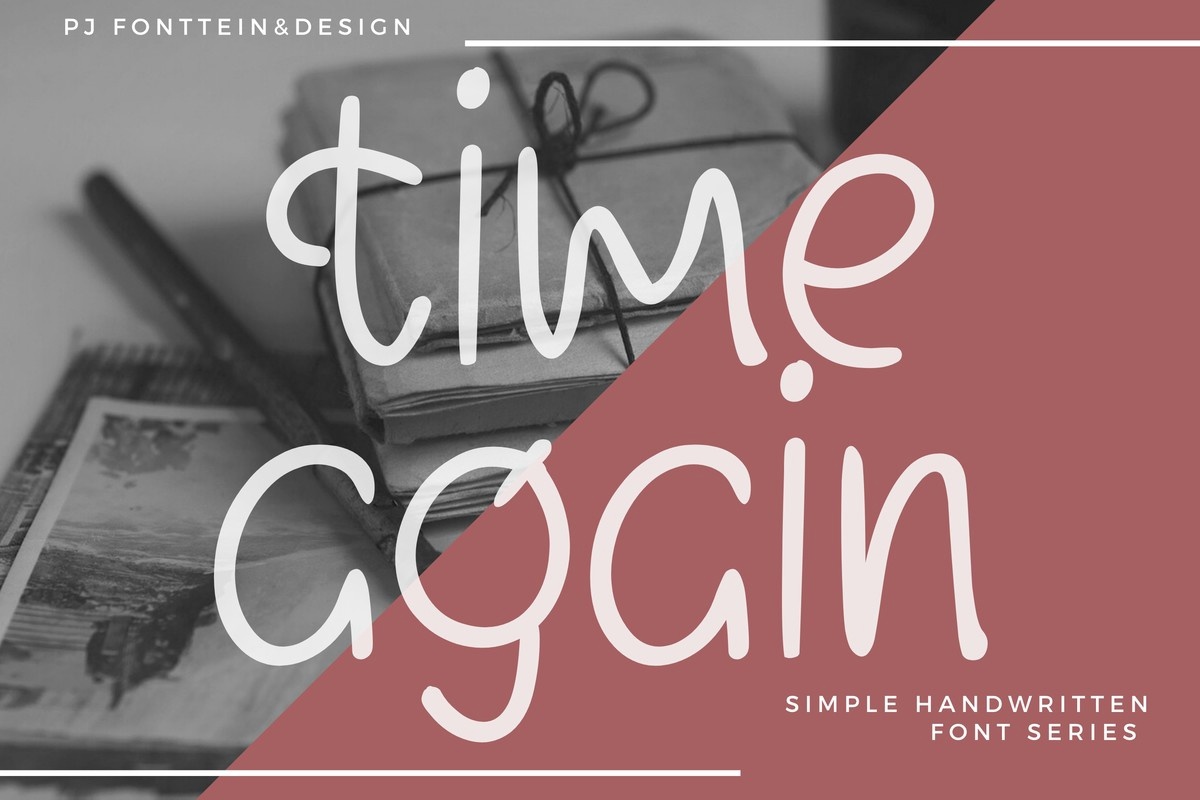 Beispiel einer Time Again Regular-Schriftart