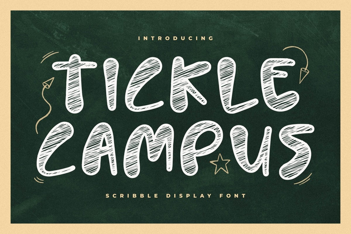 Beispiel einer Tickle Campus-Schriftart